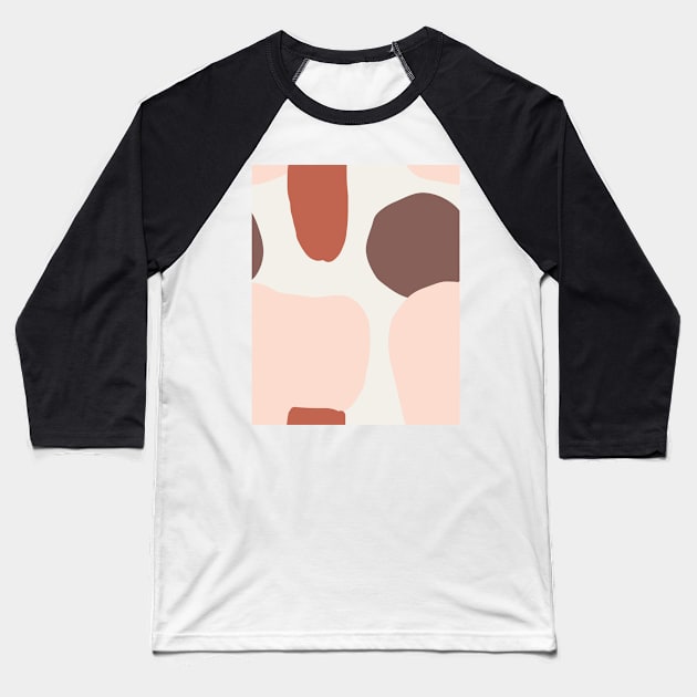 Minimalistic Earth Tones Baseball T-Shirt by NJORDUR